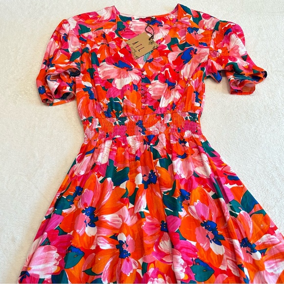 Anthropologie Dresses & Skirts - 🆕Abel the Label Butterfly Sleeve Smocked Button Front Maxi Dress